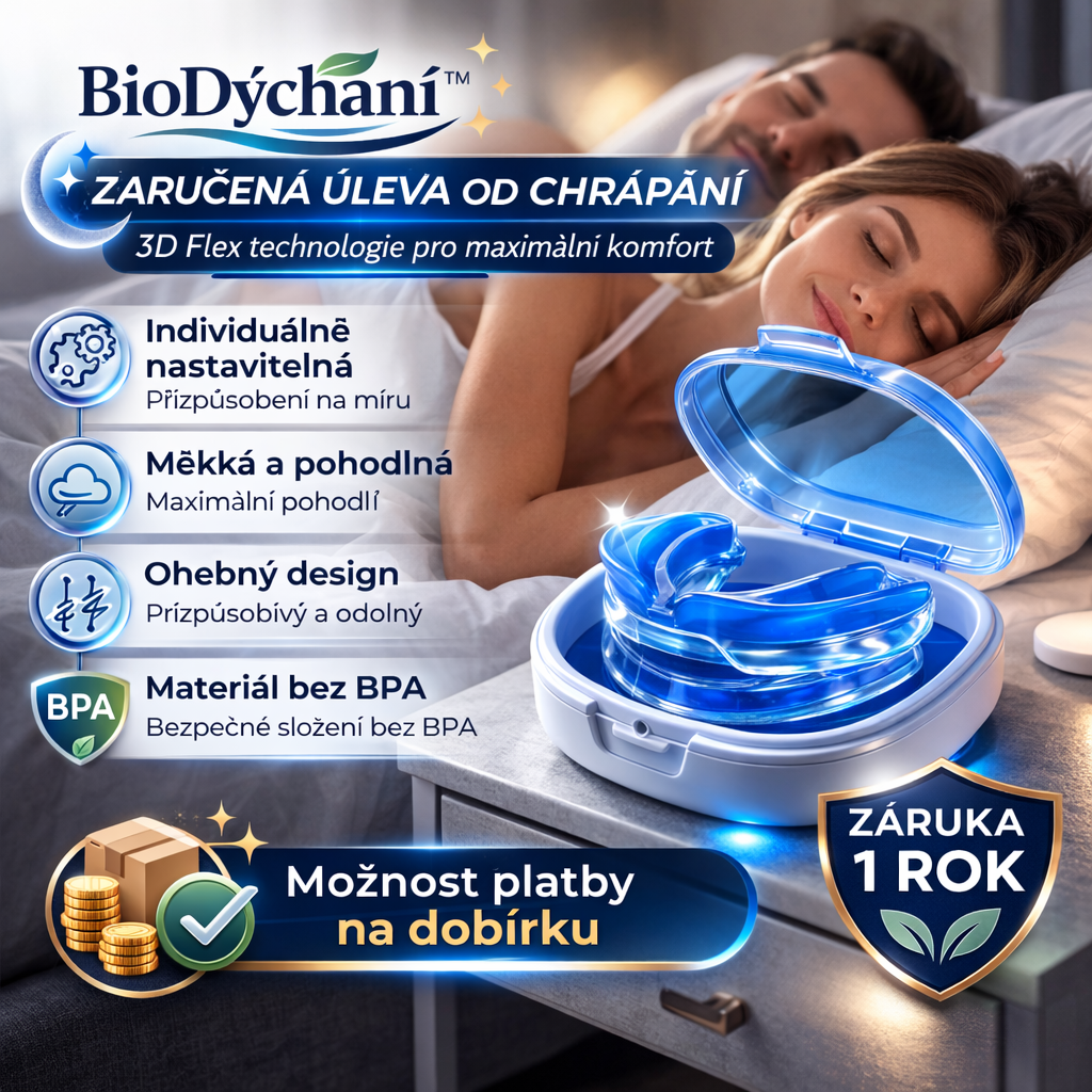1+1 ZDARMA POUZE DNES! l Jediná dlaha proti chrápání, která vyřeší vaše chrápání a problémy se spánkem l 30 nocí na vyzkoušení - BioDýchání™