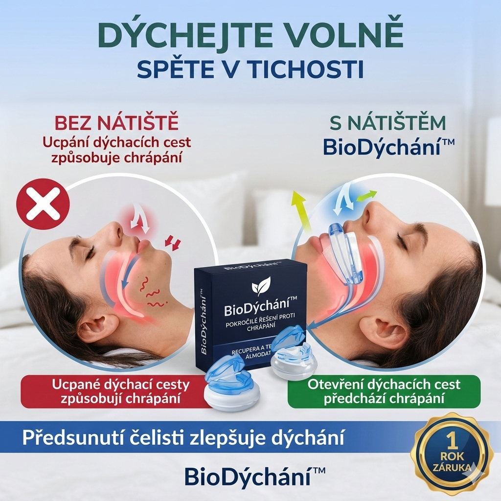 1+1 ZDARMA POUZE DNES! l Jediná dlaha proti chrápání, která vyřeší vaše chrápání a problémy se spánkem l 30 nocí na vyzkoušení - BioDýchání™