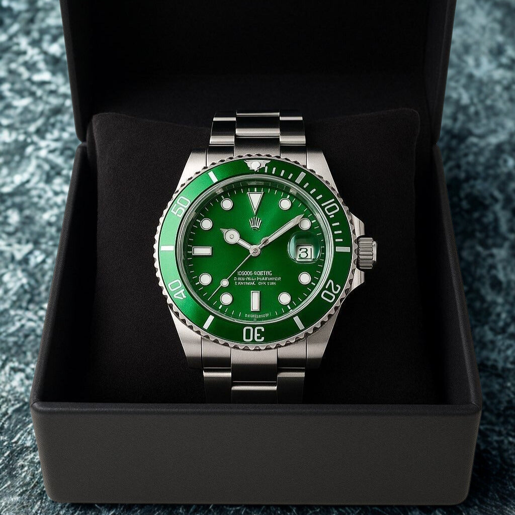 FullSet™ – Švýcarské hodinky Ascend Submarine – kovově zelené