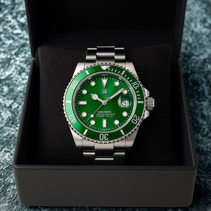 FullSet™ – Švýcarské hodinky Ascend Submarine – kovově zelené