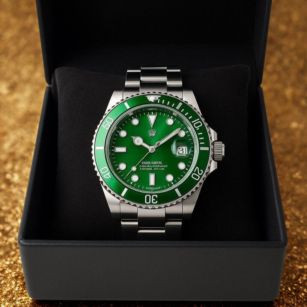 FullSet™ – Švýcarské hodinky Ascend Submarine – kovově zelené