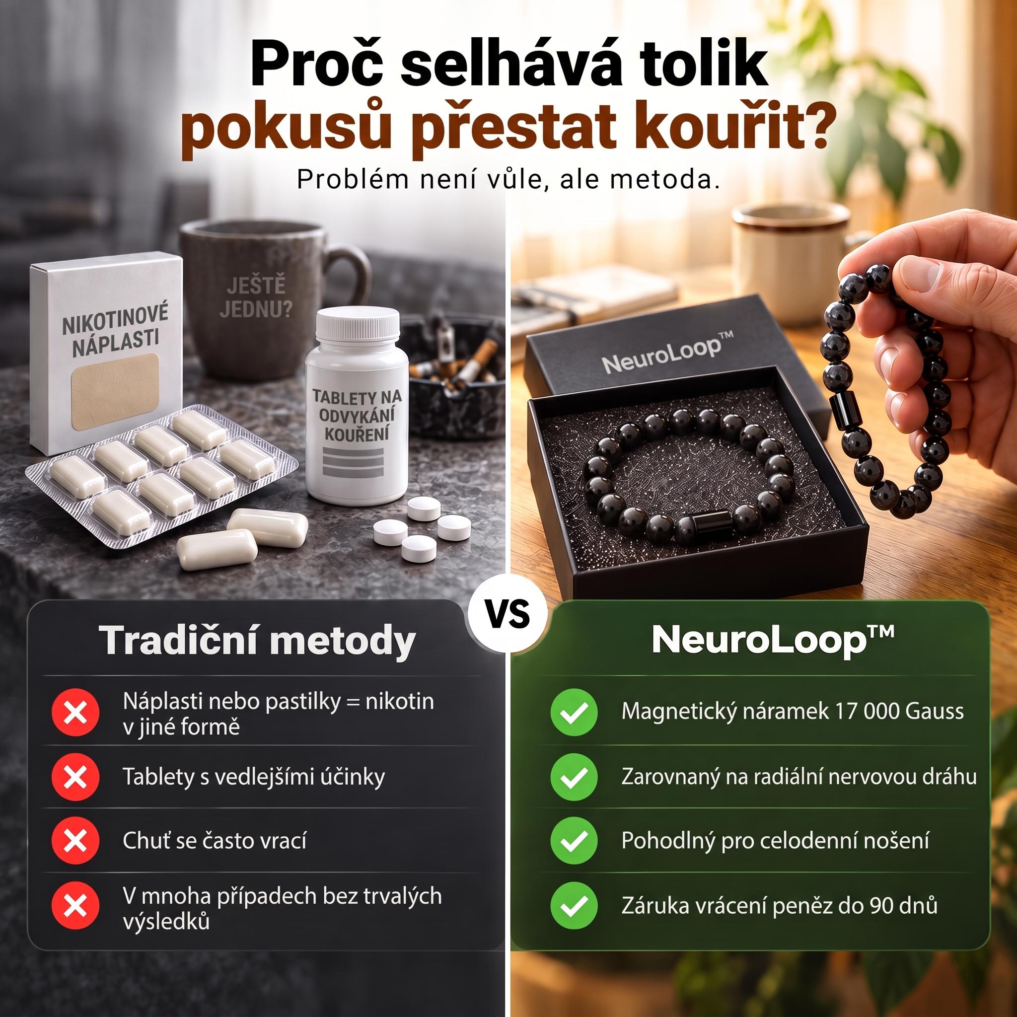 NeuroLoop™ – Přestaň kouřit za pouhé 4 dny a zbav se chutí navždy.
